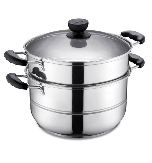 易存儲不銹鋼雙層復(fù)底蒸鍋