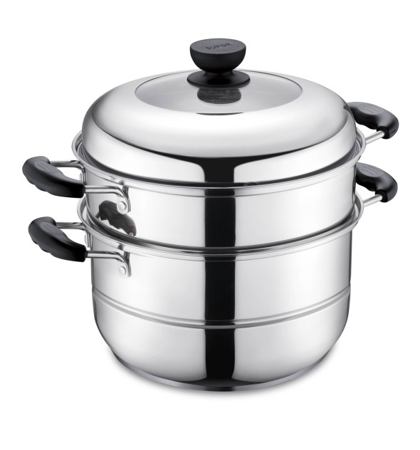 易存儲不銹鋼雙層復(fù)底蒸鍋