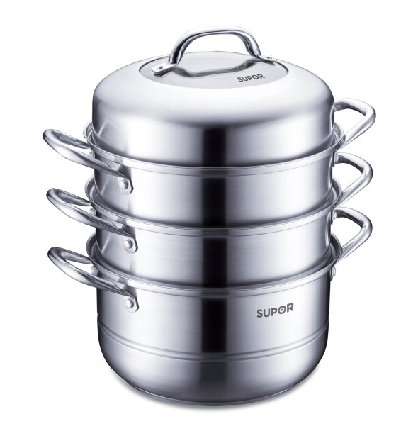 易存儲不銹鋼三層復(fù)底蒸鍋