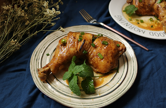 檸香蔥油焗雞腿